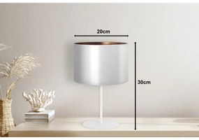 Duolla - Stolná lampa CANNES 1xE14/15W/230V pr. 20 cm strieborná/medená/biela