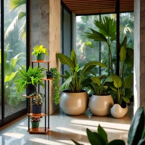 Stojan na kvety PALACE čierny