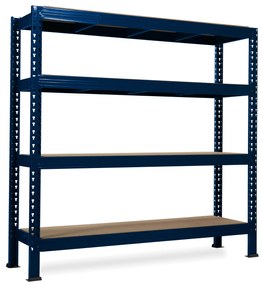 Trestles Nekonečný priemyselný regál 1800x2200x800, 4 police Farba: červená a čierna