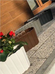 Plastový balkónový kvetináč DDECZ400 38,3 cm - hnedá