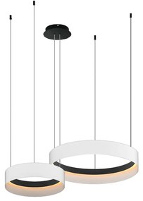 Závesné LED svietidlo Orbita, 2x LED 72w, 4000k, w/b