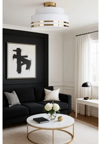 Stropné svietidlo TAMI 1xE27/60W/230V pr. 40 cm biela/zlatá