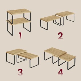 Set stohovateľných poličiek KCS02B88 dub artisan (2 ks)