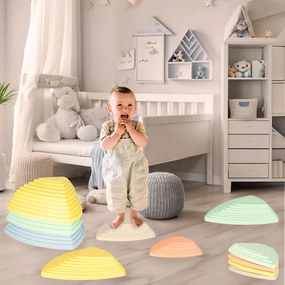 KIK Balančné kamene pre deti – 11-dielna senzorická dráha (Montessori, tréning rovnováhy)