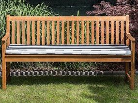 Záhradná lavica 160 cm VESTFOLD (drevo) (modrý podsedák). Vlastná spoľahlivá doprava až k Vám domov. 1022843