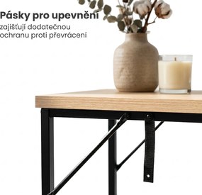 Konzolový stolek Origo 90 cm černý/dub Sonoma