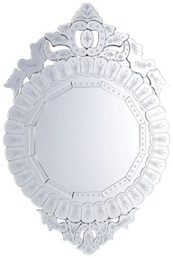 Nástenné zrkadlo 67 x 100 cm strieborné CRAON Beliani