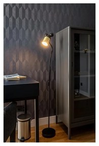 Stojacia lampa s kovovým tienidlom v čierno-zlatej farbe (výška 133,5 cm) Mouse – GTV