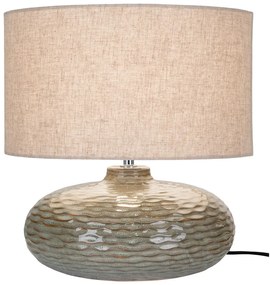 Khaki keramická stolová lampa s textilným tienidlom (výška 44 cm) Oldham – House Nordic