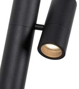 Stojaca vonkajšia lampa čierna 50 cm nastaviteľná - Duo