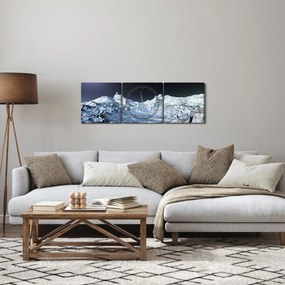 Obraz vesmíru (s hodinami) (90x30 cm)
