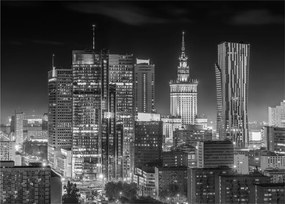 Sklenený obraz - Čiernobiely New York (70x50 cm)