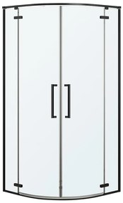 Sprchový kút štvrťkruhový Delta 90x90x195 black