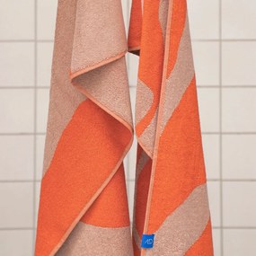 Oranžové/svetlohnedé uteráky v súprave 2 ks z Bio bavlny 50x90 cm Nova Arte – Mette Ditmer Denmark