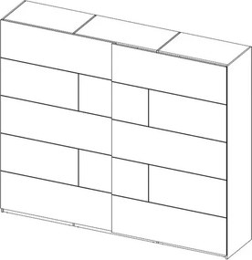 Šatníková skriňa Capri, dub wotan/biela