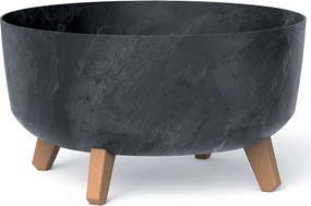 Plastový kvetináč na nožičkách DGRL400LE 38 cm - antracit