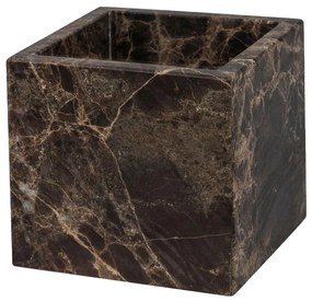 Tmavohnedý mramorový kúpeľňový organizér na vatové tampony Marble – Mette Ditmer Denmark