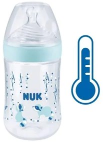 NUK Dojčenská fľaša NUK Nature Sense s kontrolou teploty 260 ml modrá