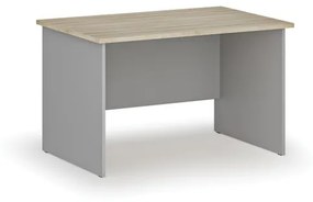 Kancelársky písací stôl rovný PRIMO GRAY, 1200 x 800 mm, sivá/dub prírodný