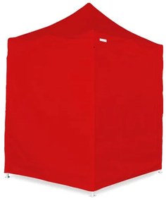 Nožnicový Párty stan 2x2m Oceľový Standard - 4ks plné bočnice Farba: Červená