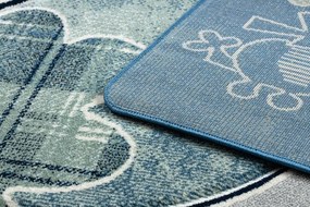 Dywany Łuszczów, Detský kusový koberec Petit Helicopter blue, 120x170, modrá, detská izba