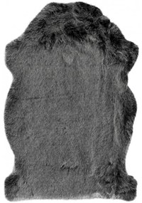 Kusový koberec Samba 495 Anthracite (tvar kožušiny), 55x85 tvar kožušiny, šedá, obývacia izba, Obsession