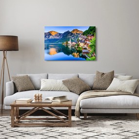 Obraz - Alpská dedina (90x60 cm)