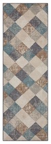 Modro-béžový koberec behúň 200x80 cm Terrain - Hanse Home