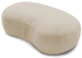 Béžová podnožka z textílie bouclé Saint-Germain – Bobochic Paris