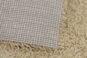 Vopi, Kusový koberec Color shaggy béžový ovál, 120x160, béžová, obývacia izba