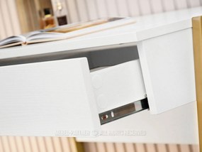 PC stolík Norsinimo (biela + zlatá). Akcia -11%. Vlastná spoľahlivá doprava až k Vám domov. 1135606