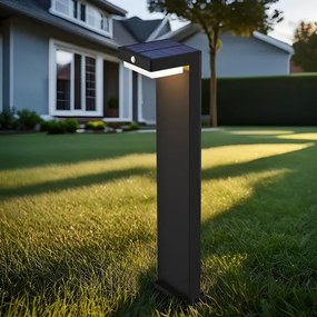 Solight WO7202 - LED Solárna lampa so senzorom PALERMO LED/5W/2000mAh IP54 čierna