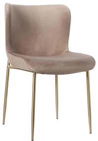 Stolička so zamatovým čalúnením „Tess", 49 x 64 cm