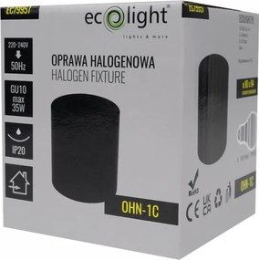 Halogenové stropní svítidlo LED trubice GU10 Pohyblivé bodové svítidlo, přisazené, černé