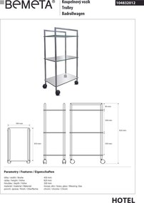 Bemeta Design Kúpeľňový vozík - 104832012