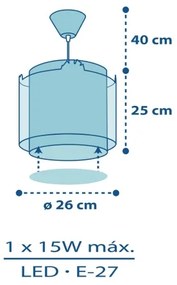 Dalber D-76112 - Detský luster MY LITTLE JUNGLE 1xE27/15W/230V