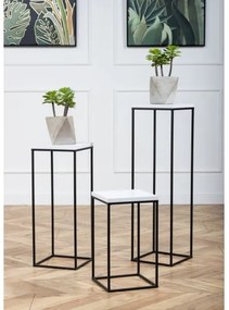 Stojan na kvety BASICLOFT 40x24 biela/čierna