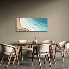 Abstraktný obraz morského pobrežia (120x50 cm)