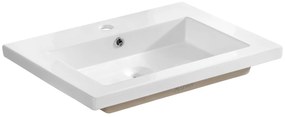 Keramické zápustné umyvadlo Spirit 60 cm bílé