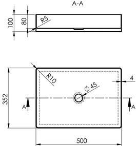 Sapho - Umývadlo na dosku AURUM 50x35 cm matné medené