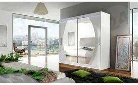 Skriňa London IV, Farby: sonoma, Osvetlenie: osvetlenie LED RGB - farebné