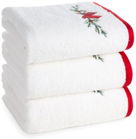 VIANOČNÝ BAVLNENÝ UTERÁK BLISS SADA 6KS 50X90 CM BIELA