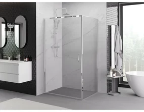 Mexen Exo, sprchovací kút s krídlovými dverami 70 x 100 cm, 6mm číre sklo, chrómový profil, 817-070-100-01-00
