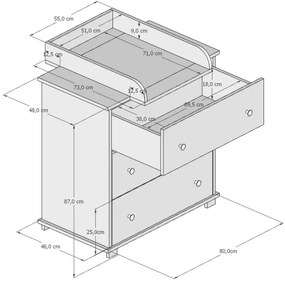 Komoda KLASIK s 3 zásuvkami - VIAC FARIEB