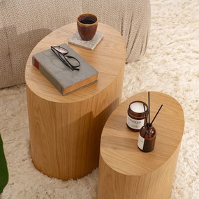 Odkladací stolík Elipse Set Oak, 2 ks
