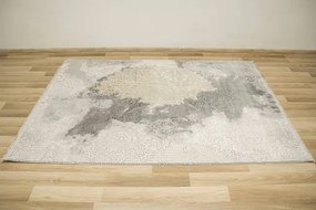 Koberec Galeria GL080G Rozeta sivý / zlatý