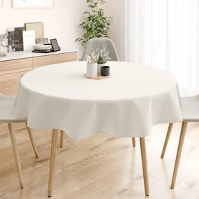 Goldea okrúhly obrus 100% bavlnené plátno - slonová kosť Ø 150 cm