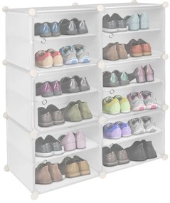 Úložné boxy na topánky PETRA biele