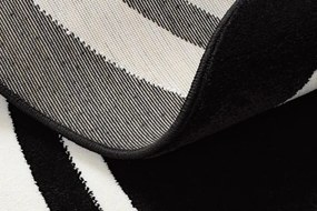 Koberec kruh HAMPTON Border ramka čierny
