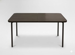 Garden Line PRAVOUHLÝ ZÁHRADNÝ STÔL 140 x 80 x 72 CM HNEDÝ